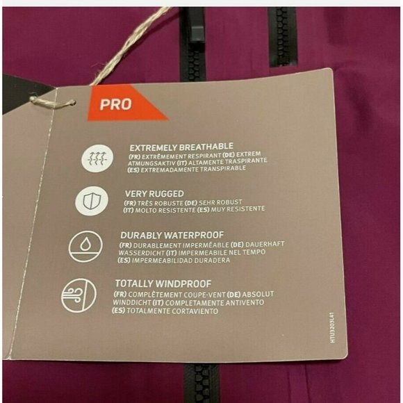 Adidas Terrex Techrock Gore-Tex Pro Jacket Size XL Waterproof Rain Purple Pink - Picture 11 of 12